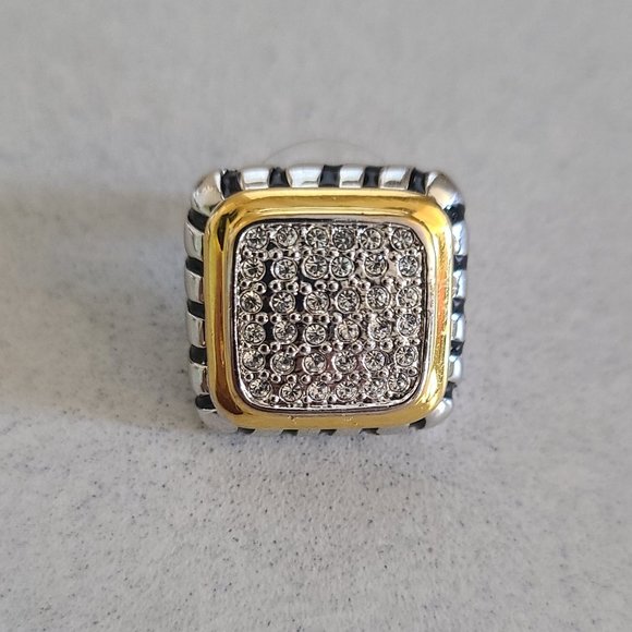 Fifth Avenue Collection Square Rhinestone Earrings - Picture 4 of 8